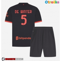 Otroške Nogometnih dresov AC Milan Koni De Winter #5 Tretji 2026-27 Kratki rokavi (+ hlače)